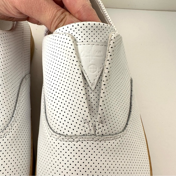 HUF Dylan White Perforated Leather Slip On Skate Shoes - Picture 11 of 12